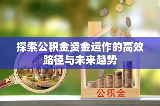 宁晋探索公积金资金运作的高效路径与未来趋势