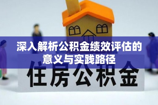 宁晋深入解析公积金绩效评估的意义与实践路径
