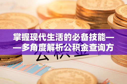 宁晋掌握现代生活的必备技能——多角度解析公积金查询方式