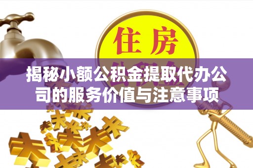 宁晋揭秘小额公积金提取代办公司的服务价值与注意事项