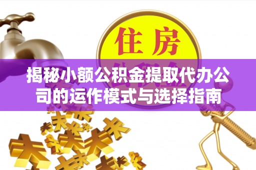 宁晋揭秘小额公积金提取代办公司的运作模式与选择指南