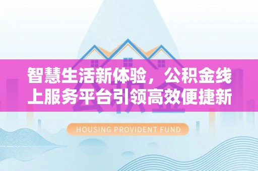 宁晋智慧生活新体验，公积金线上服务平台引领高效便捷新潮流