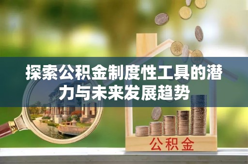 宁晋探索公积金制度性工具的潜力与未来发展趋势