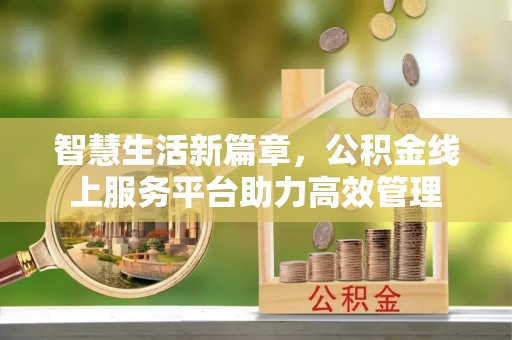 宁晋智慧生活新篇章，公积金线上服务平台助力高效管理